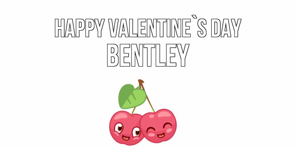 Greetings card с именем, Bentley Happy Valentine`s Day 14 февраля день всех влюбленных Greetings with text for free download 